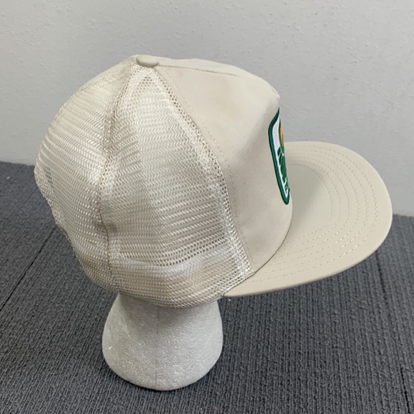 Vintage Pickering Trucker Hat Mens OSFA Tan Cream Mesh Back Snapback P Caps - Picture 8 of 14